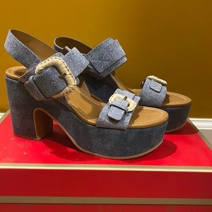 See by Chloe Jean wedge sandals size 39(8) like new, worn once